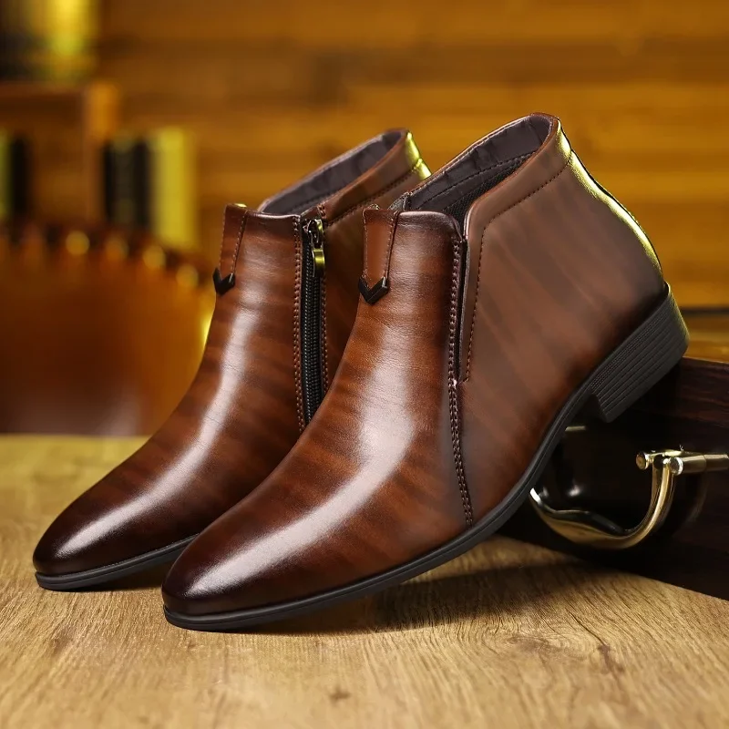 Men Formal Wear With Boots - Luxe Heren Laarzen Mode Hoge Top