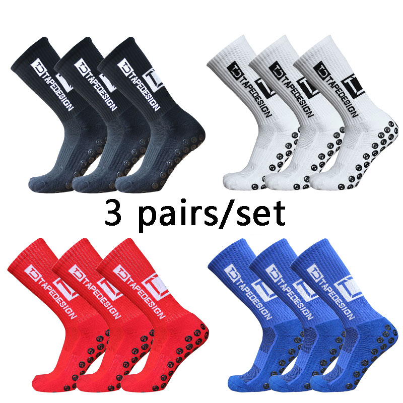 Sock Garter Men - 3 Paar Anti-Slip Voetbal Sokken Vrouwen