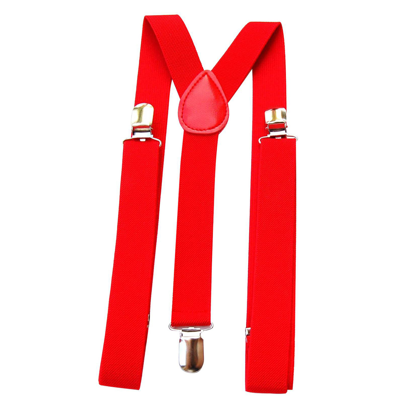 Men'S Formal Wear With Suspenders - Rode verstelbare bretels heren vlinderdas set