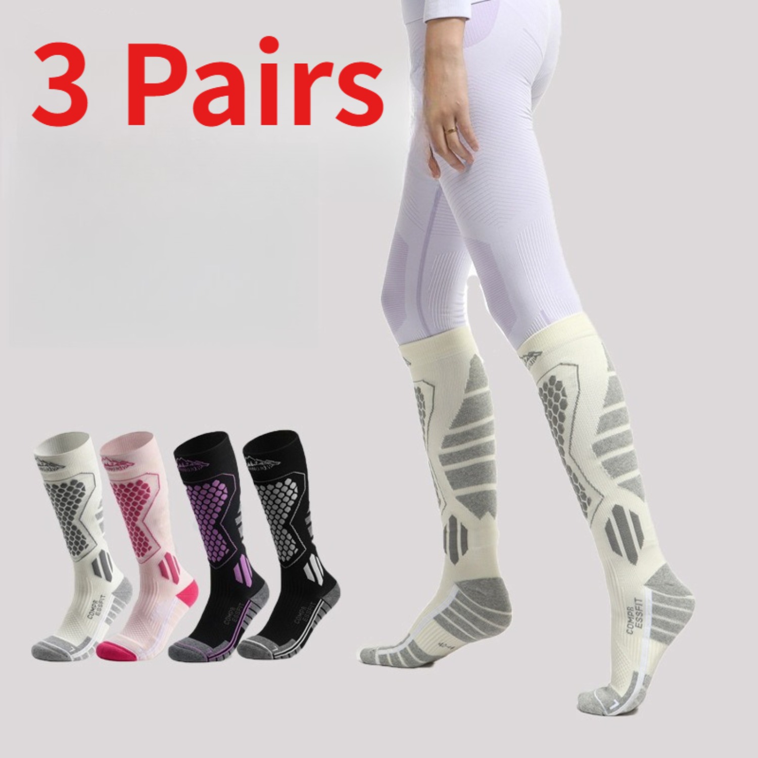 3 paar ski sokken, winter ther - Sock Garter Men recensie en prijs